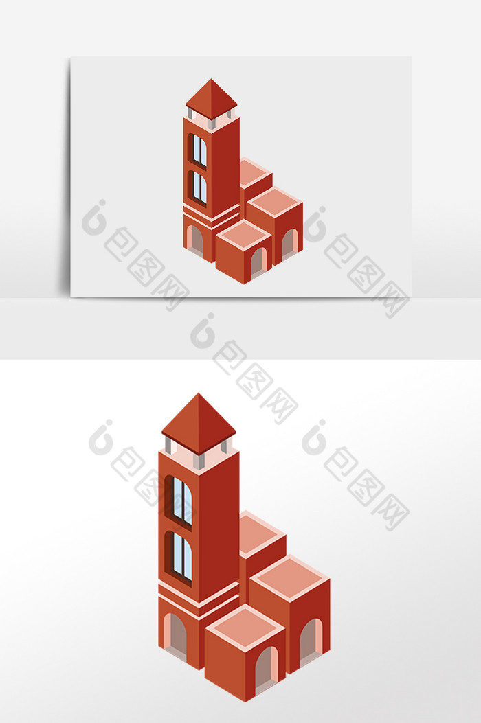 25D建筑楼房建筑插画图片图片