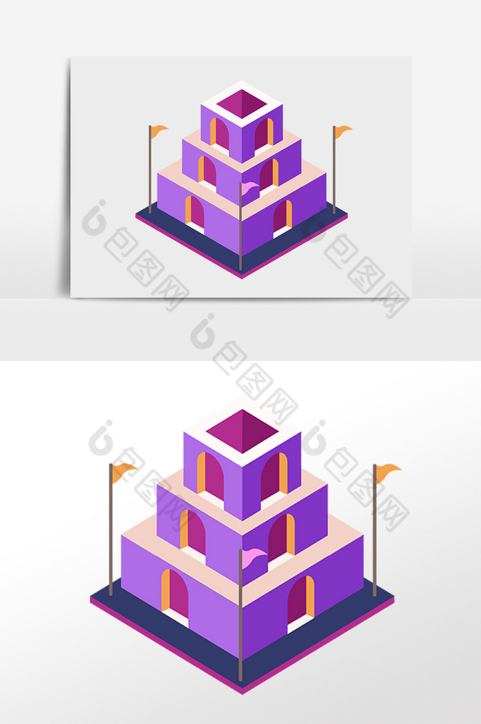 25D建筑建筑插画图片图片