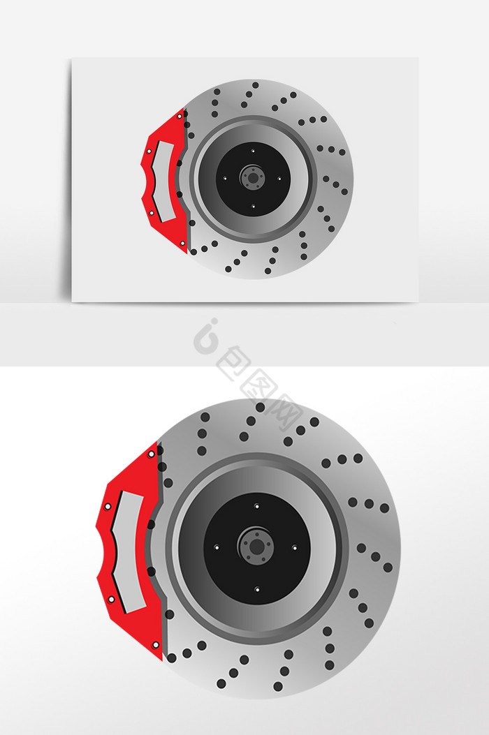 汽车零部件轮子配件插画图片