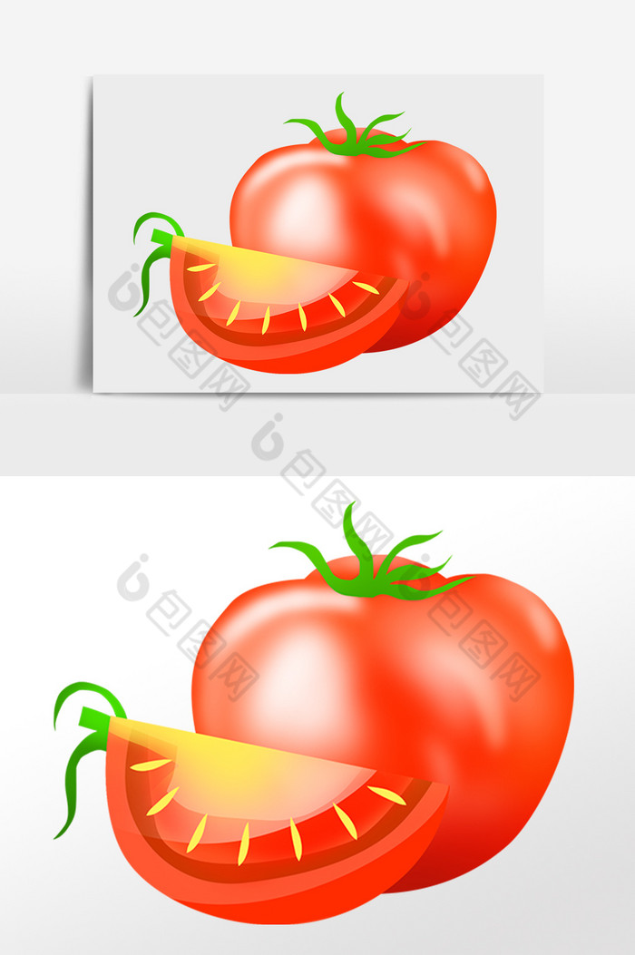 农作物新鲜蔬菜西红柿插画图片图片