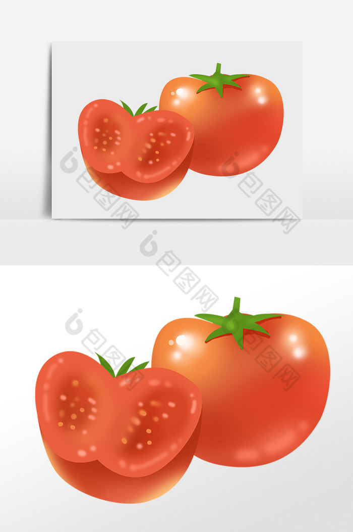 农作物新鲜蔬菜西红柿插画图片图片