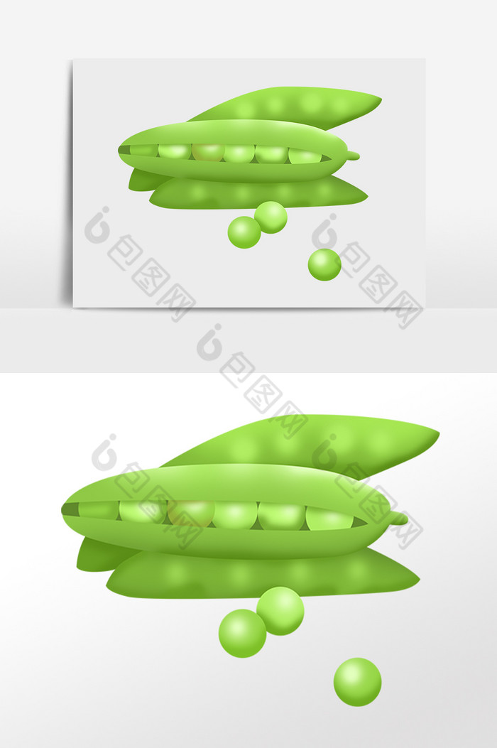 农作物有机新鲜蔬菜豌豆插画图片图片