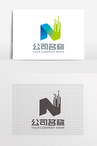 n字母logo设计