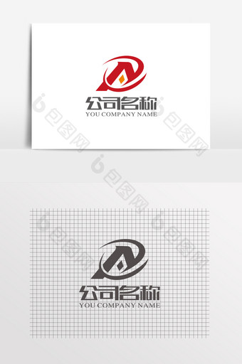 字母A标志 红色大气高端LOGO标志图片