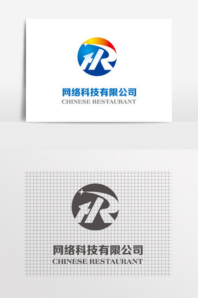 科技字母R电子电器LOGO标志