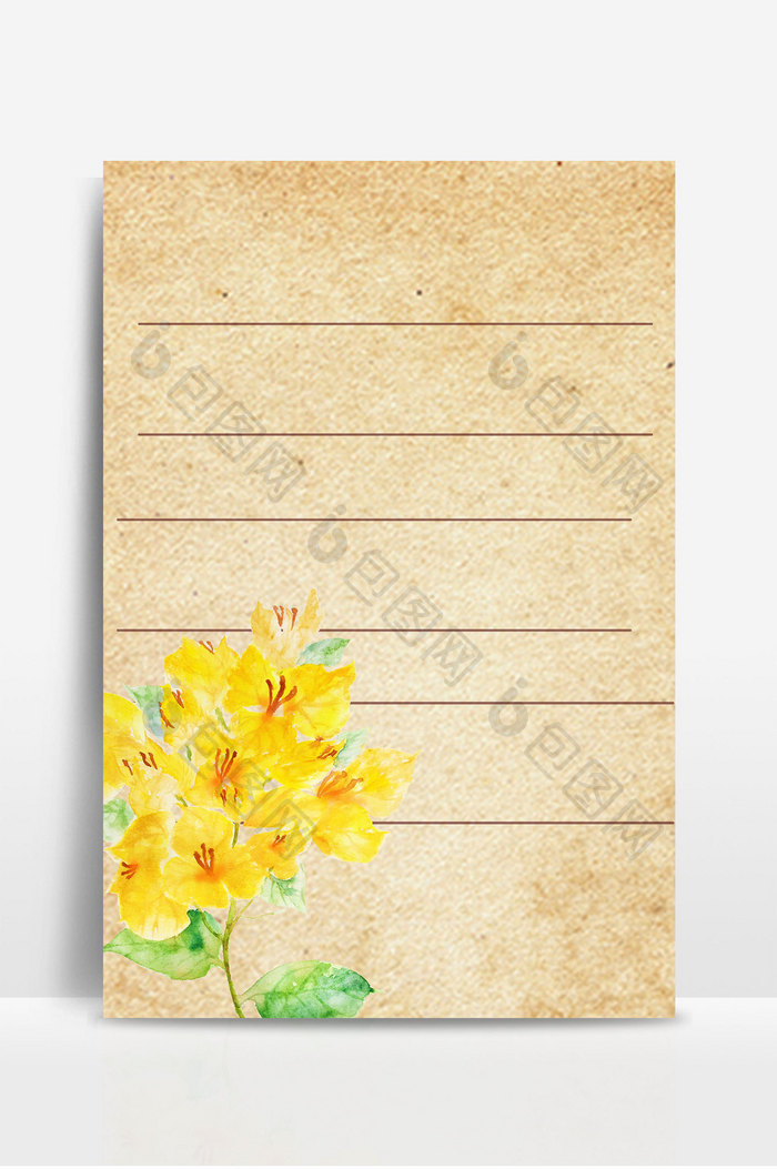 植物花卉底纹信纸背景