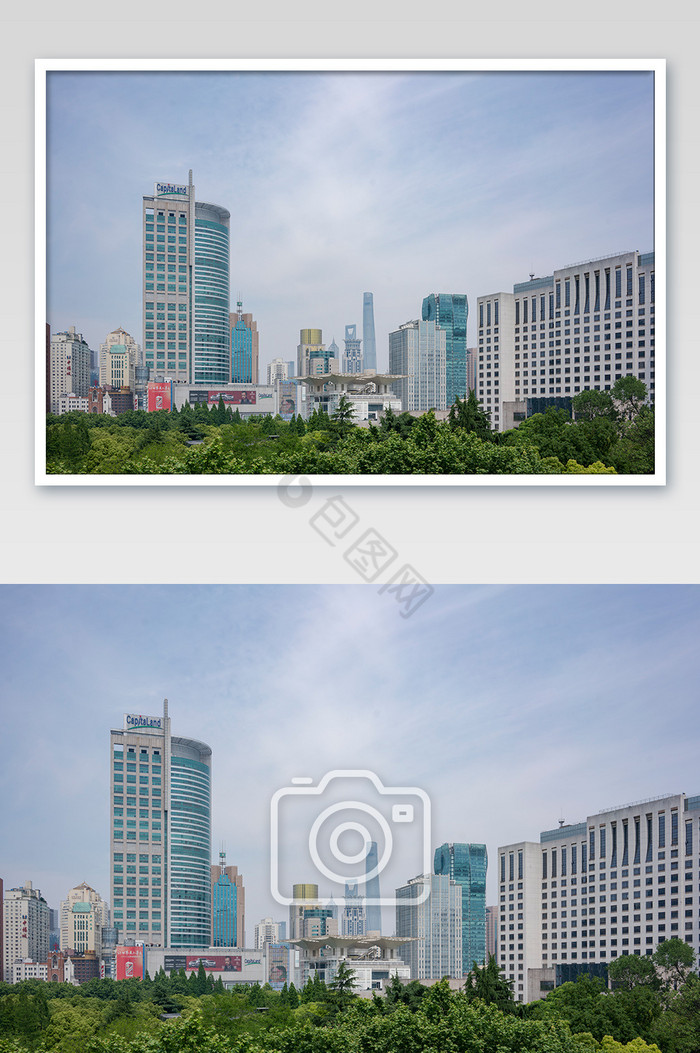 上海浦西眺望浦东陆家嘴城市风景图片