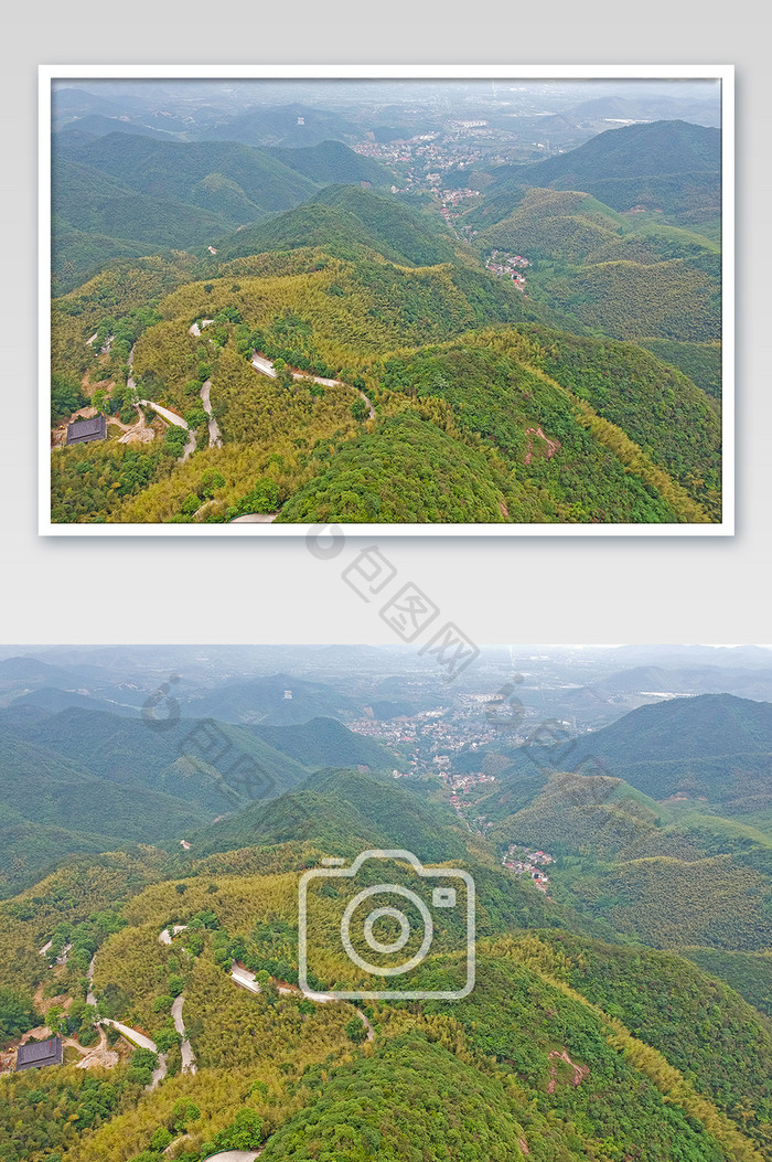 莫干山风景区航拍山峰摄影图片