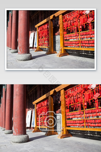 中国风民俗求签摄影图片