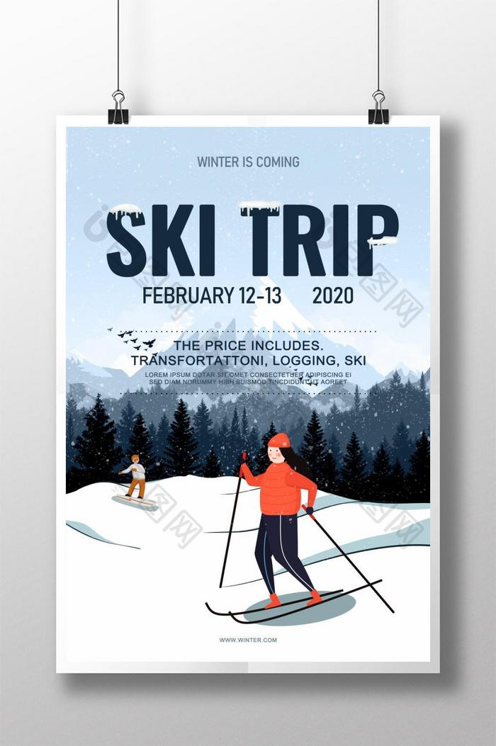 滑雪运动的海报