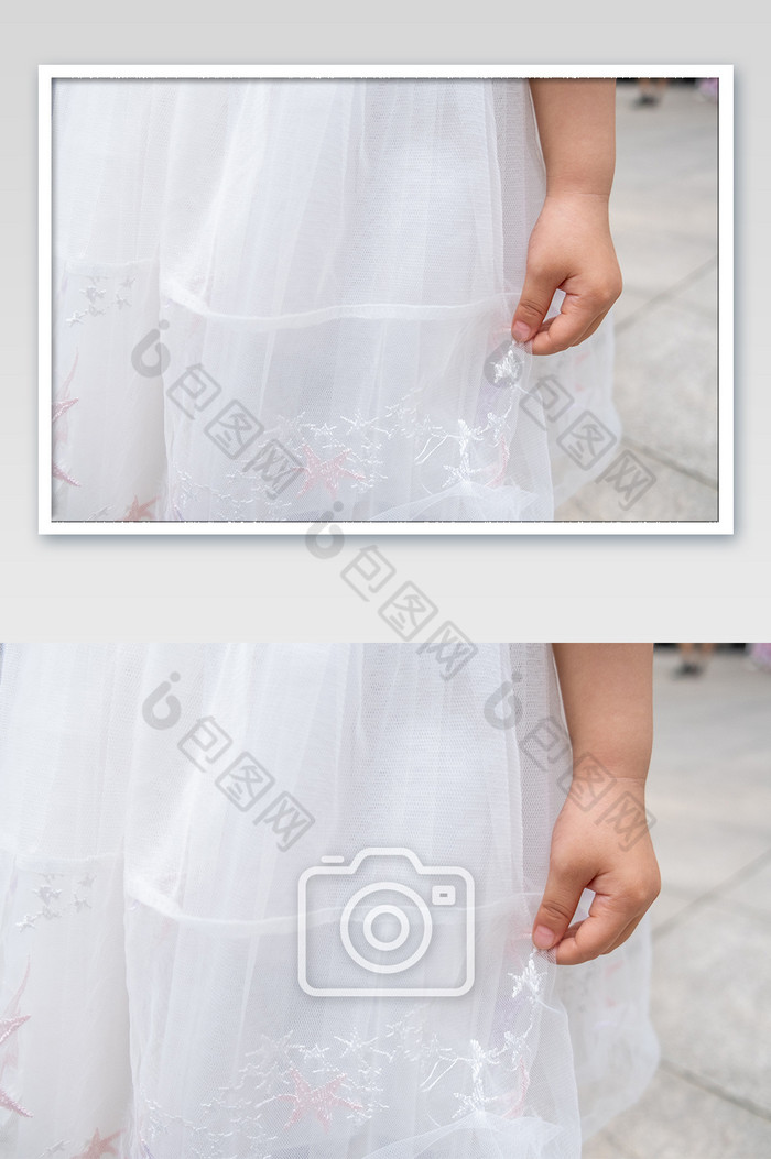 小清新白色纱裙儿童童装童真可爱图片图片