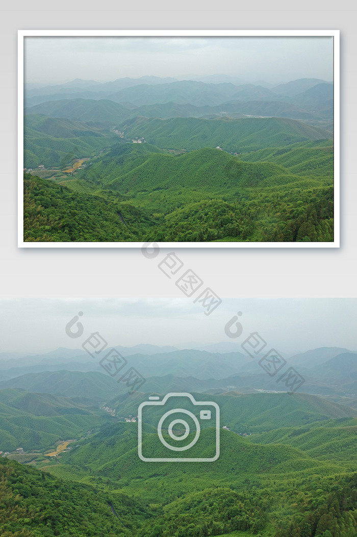 莫干山风景区航拍山峰层叠摄影图片