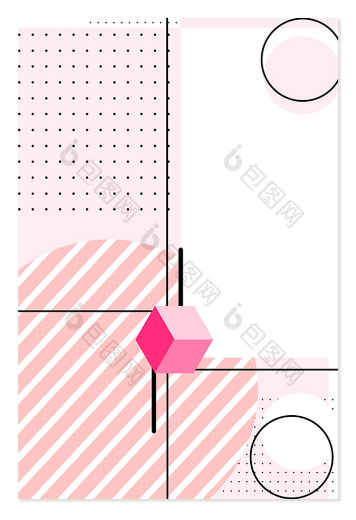 简约几何点线面孟菲斯背景