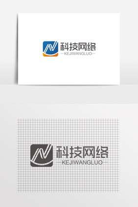 网络科技字母N标志LOGO大气