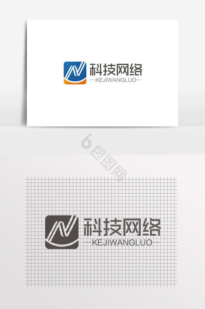 网络科技字母N标志LOGO图片