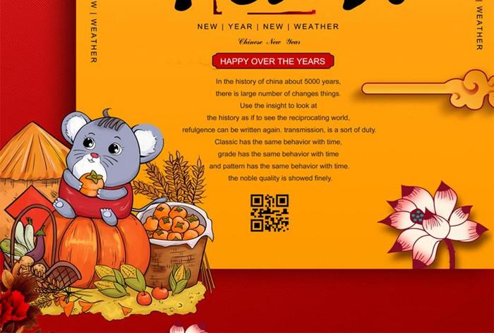 中国新年除夕节日活动通知海报模板
