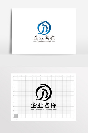 科技机械字母P企业LOGO