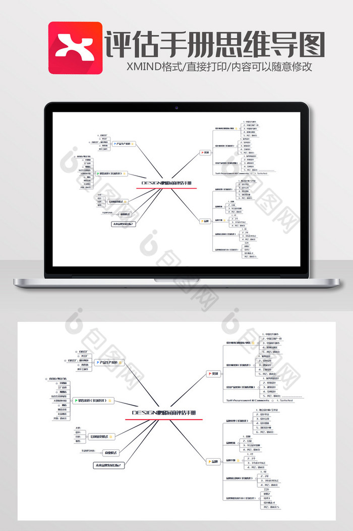 展商评估手册思维导图Xmind模板图片图片