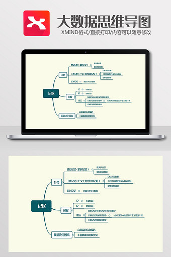 大数据平台思维导图Xmind模板图片