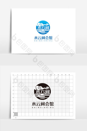 洗浴休闲会馆VI设计洗浴休闲logo图片