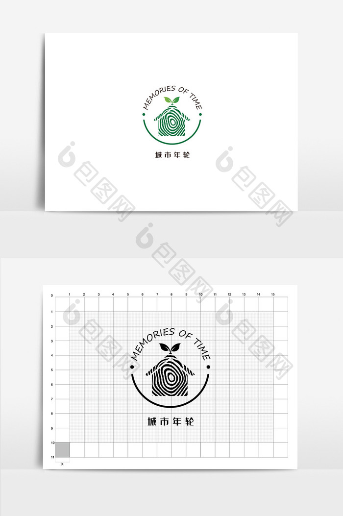 企业VI设计年轮logo标志设计