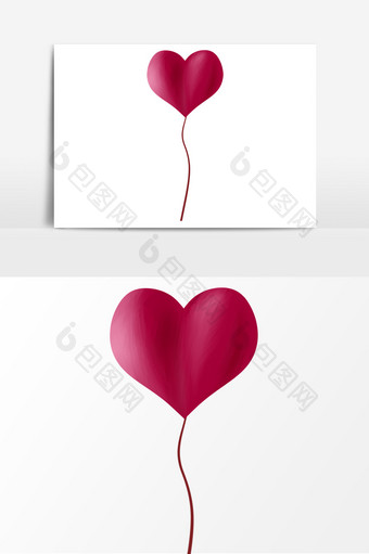 气球心形手绘情人节图片