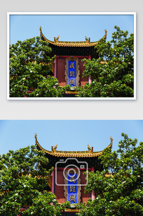 武汉归元禅寺藏经阁屋檐牌匾