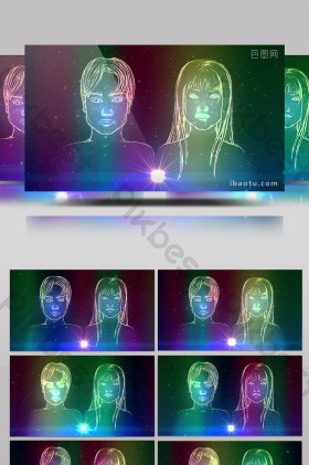 led人物背景视频