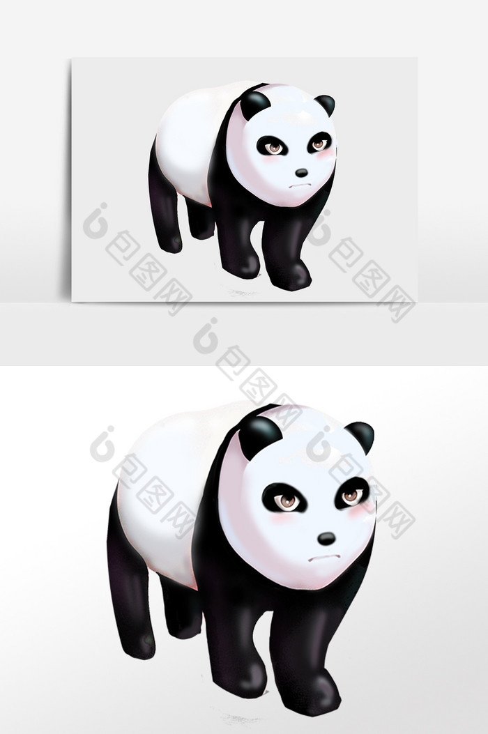 小动物熊猫插画图片图片