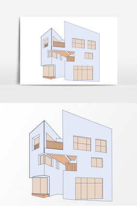 世界建筑日卡通手绘元素