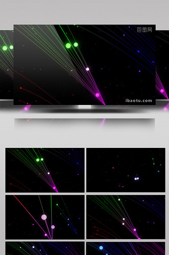 粒子射线星空五彩炫光AE文字模板图片