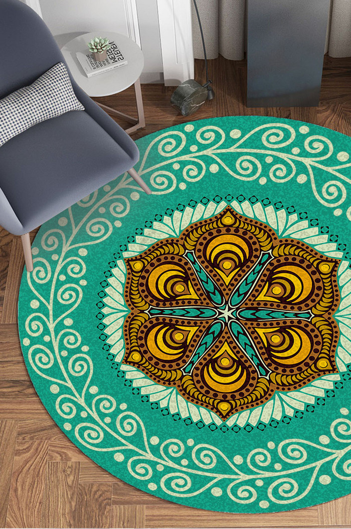 欧式复古花纹宫延沙发地毯图案图片