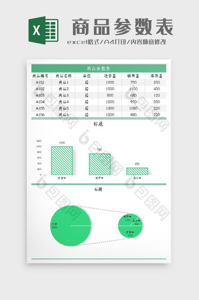 自动生成商品参数表Excel模板