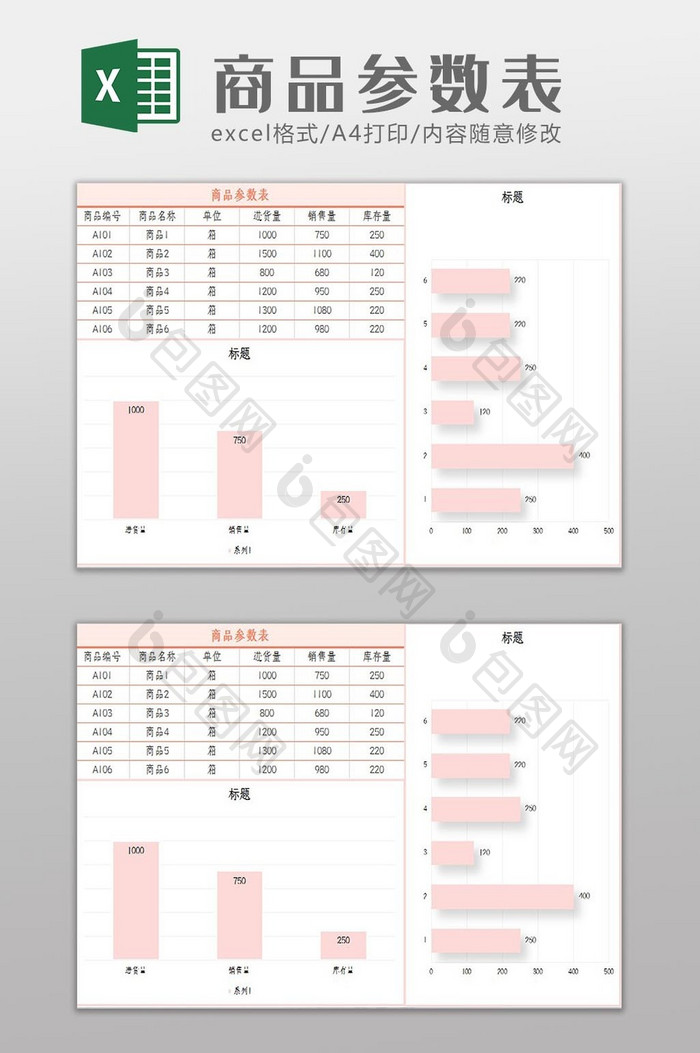 自动生成产品参数表Excel模板