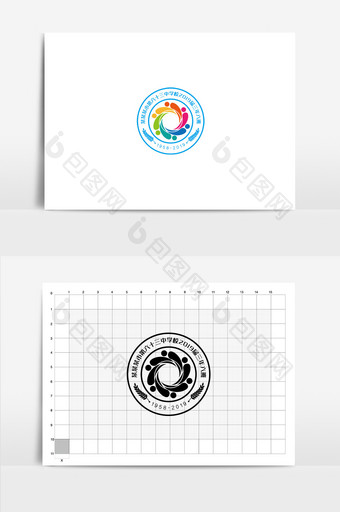 培训教育行业标志设计VI模板校徽班徽图片