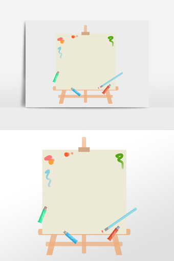 素材类型为无,浏览本次作品的用户还可能对手绘创意绘画工具画板边框