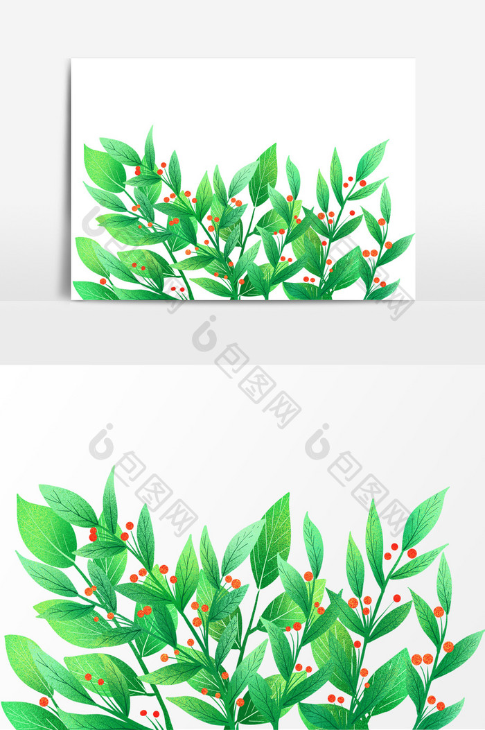 手绘植物边框树叶卡通形象 Psd素材 包图网 手绘植物边框树叶卡通形象 Psd素材 包图网