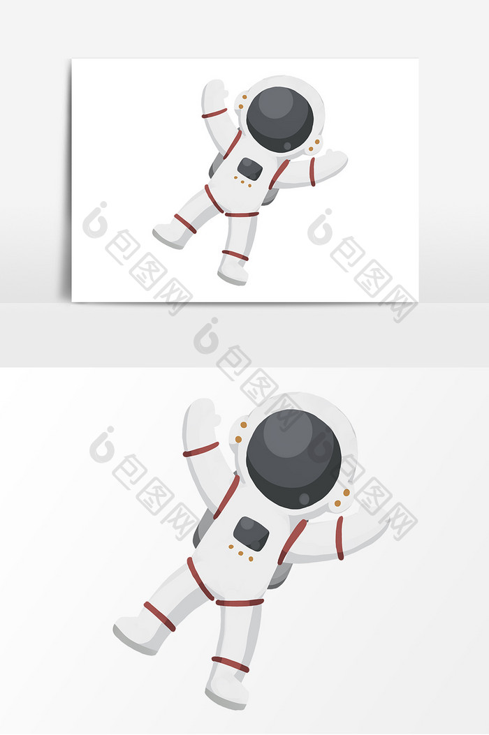 手绘人类月球日太空宇宙宇航员元素