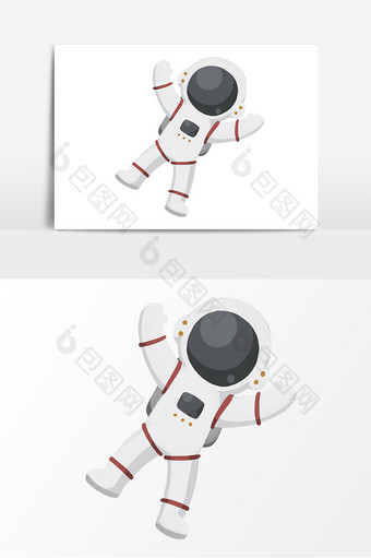 手绘人类月球日太空宇宙宇航员元素图片