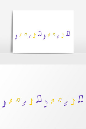 卡通音乐分割线矢量元素