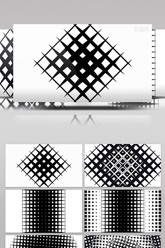 12组菱形拼贴转场遮罩背景视频素材图片