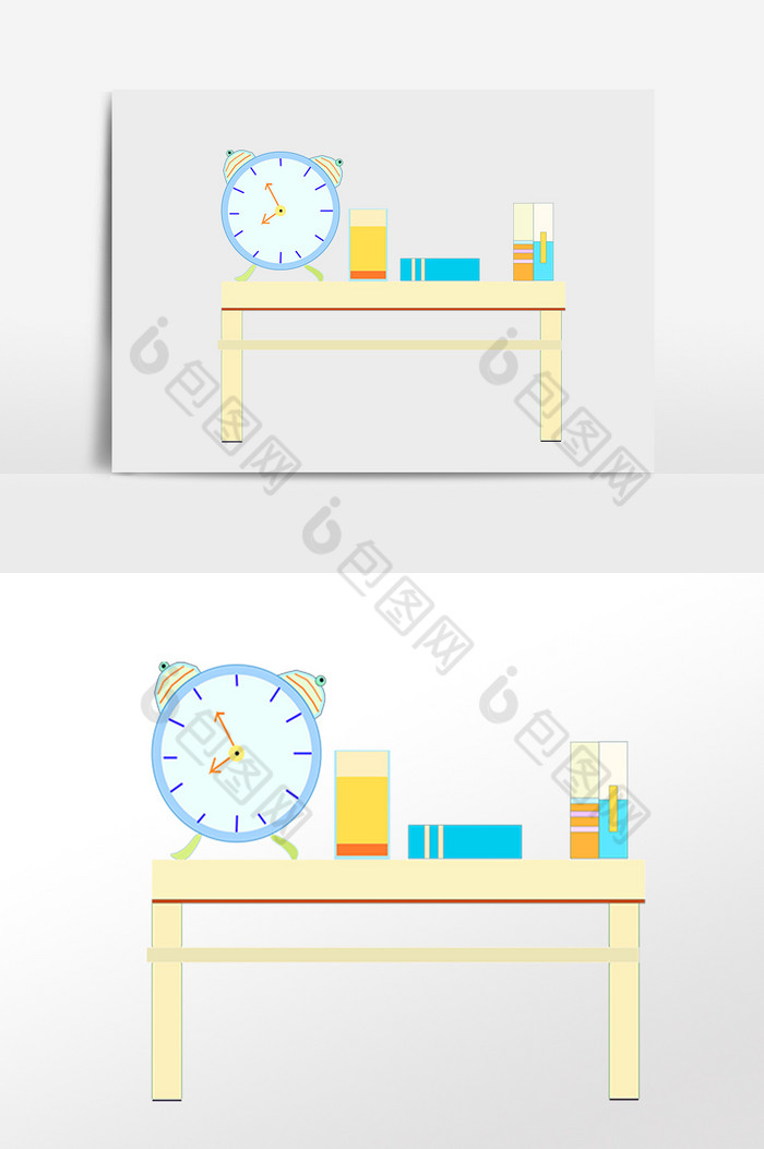 学习工具用品桌子插画图片图片