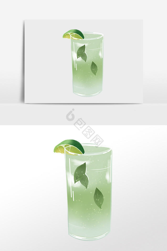 夏季饮品饮料果汁插画图片