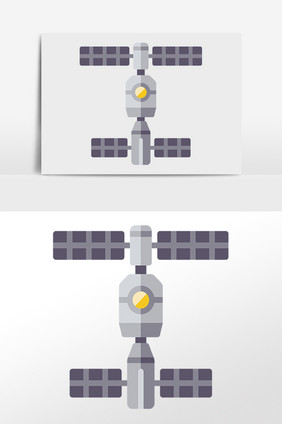 手绘宇航航空太空搜索信号源插画