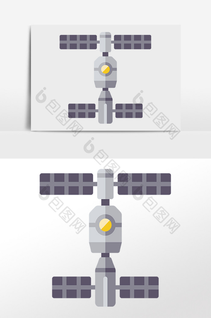 手绘宇航航空太空搜索信号源插画