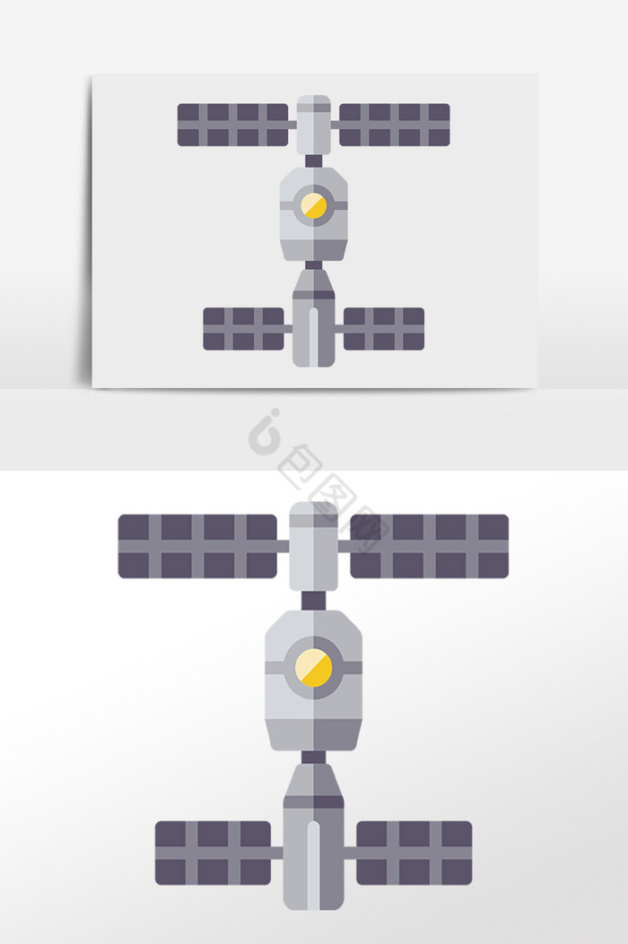 宇航航空太空搜索信号源插画图片