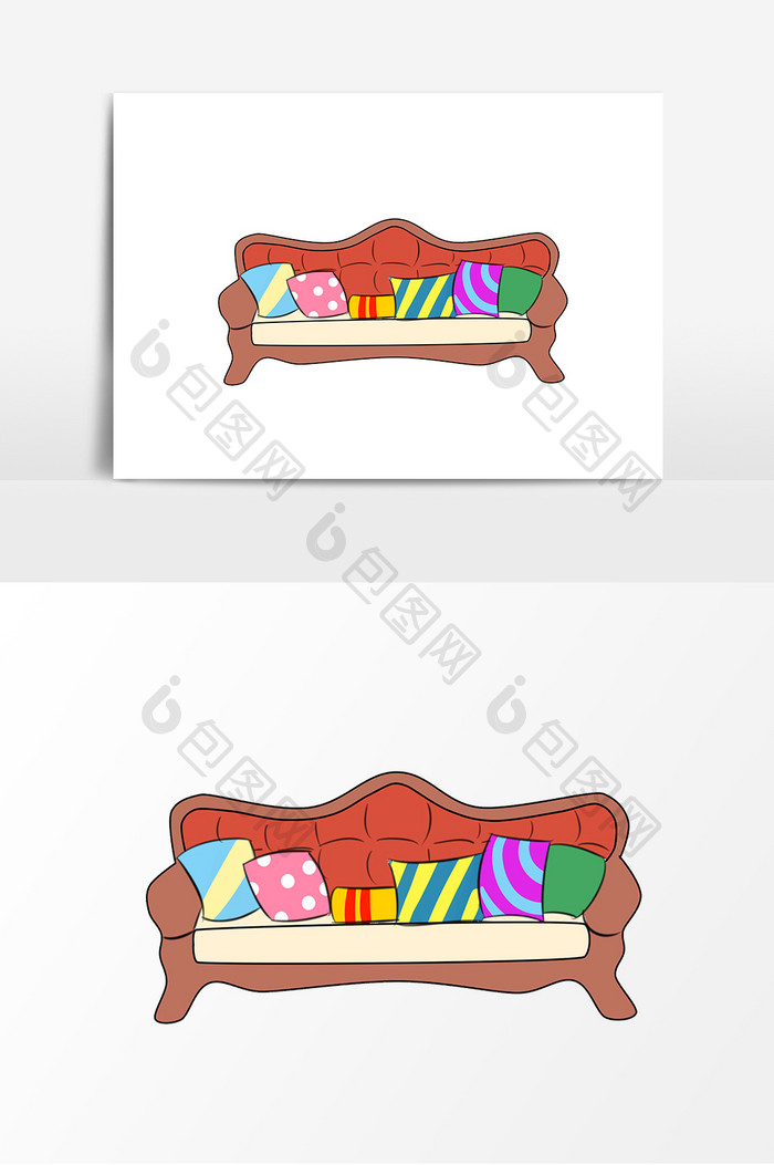 手绘家具沙发元素