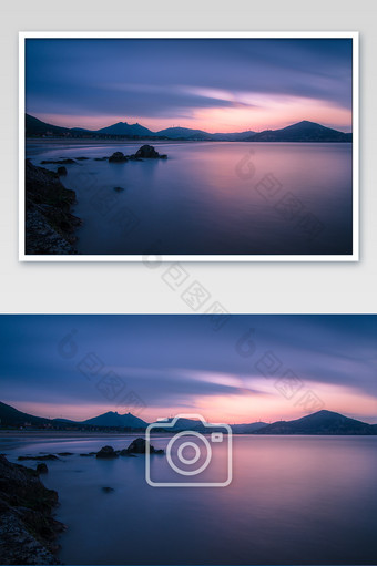 舟山嵊泗列岛基湖沙滩夕阳自然风光摄影图片