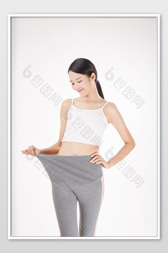 减肥瘦身减脂运动瑜伽锻炼美女