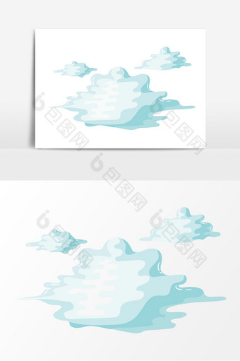卡通矢量云朵元素图片
